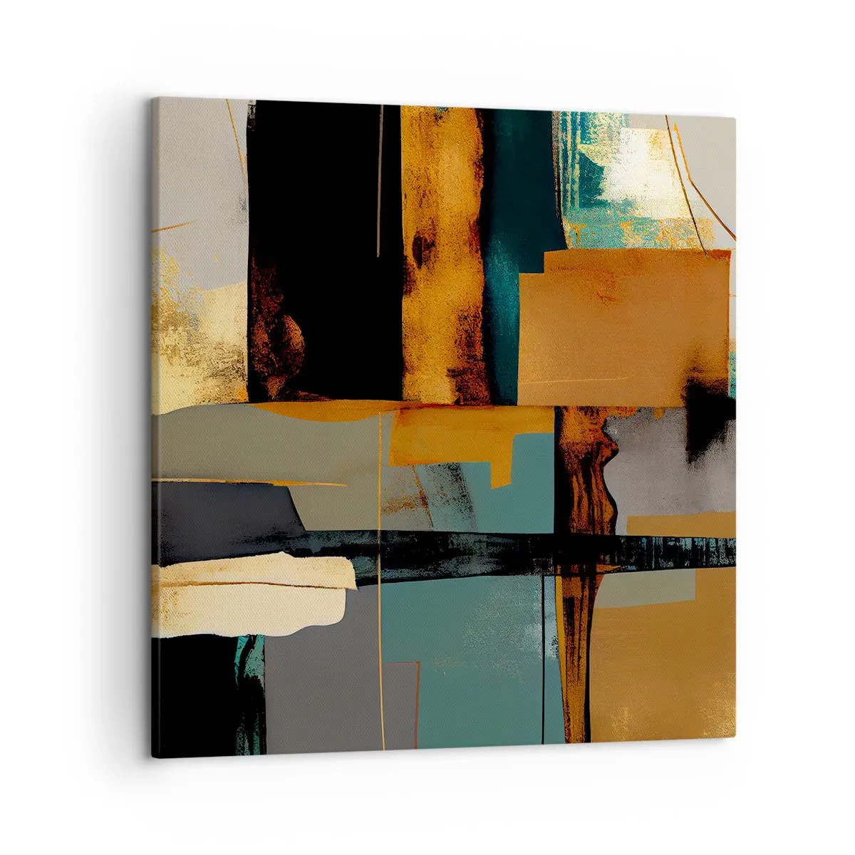 Lærredstryk - Billede på lærred - Abstraktion - lys og skygge - 50x50 cm