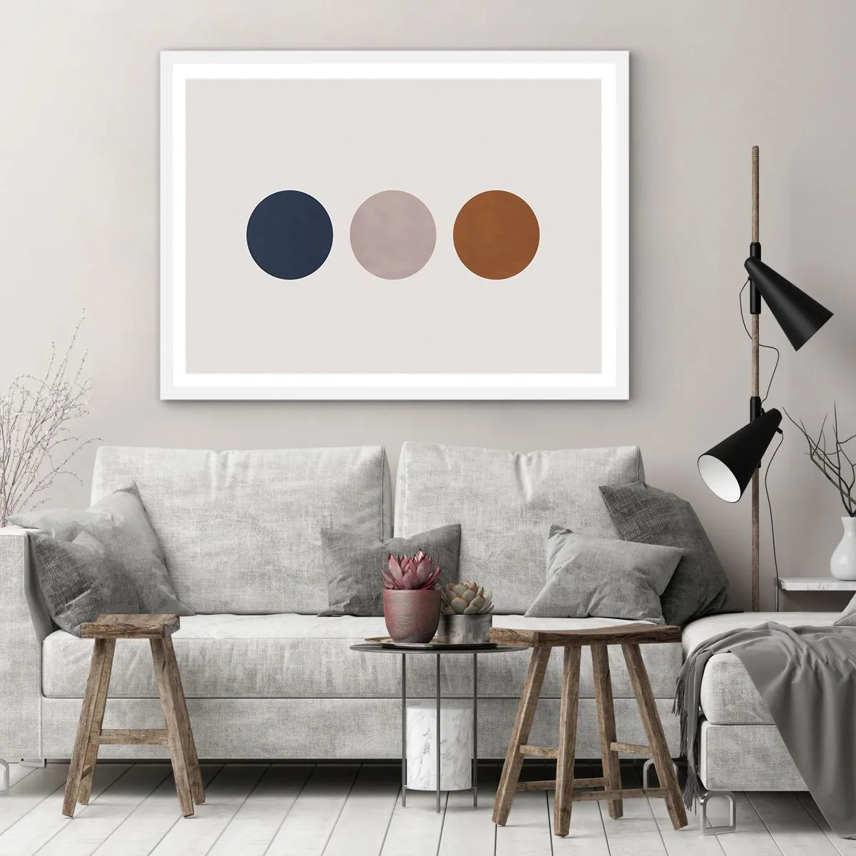 Plakat i hvid ramme - Et symbol på perfektion - 100x70 cm