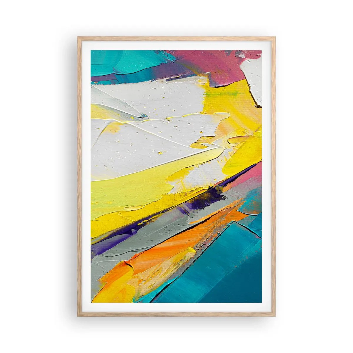 Plakat i ramme af lyst egetræ - Lysets anatomi - 70x100 cm