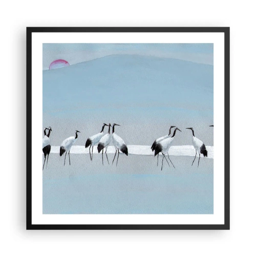 Plakat i sort ramme - Efter en varm dag - 60x60 cm