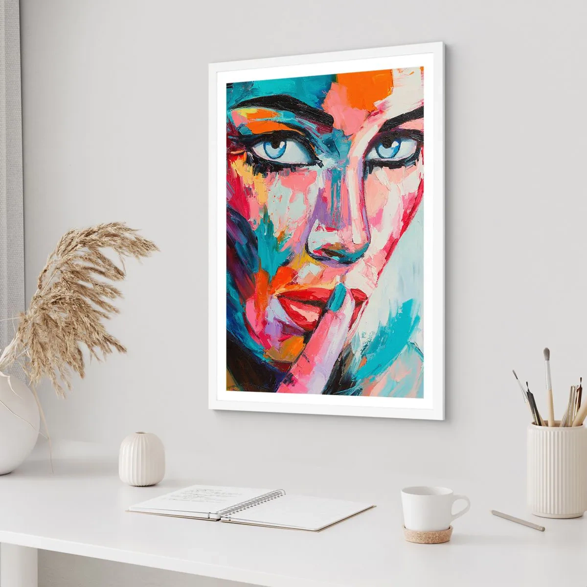 Plakat i hvid ramme - Vores første hemmelighed - 40x50 cm