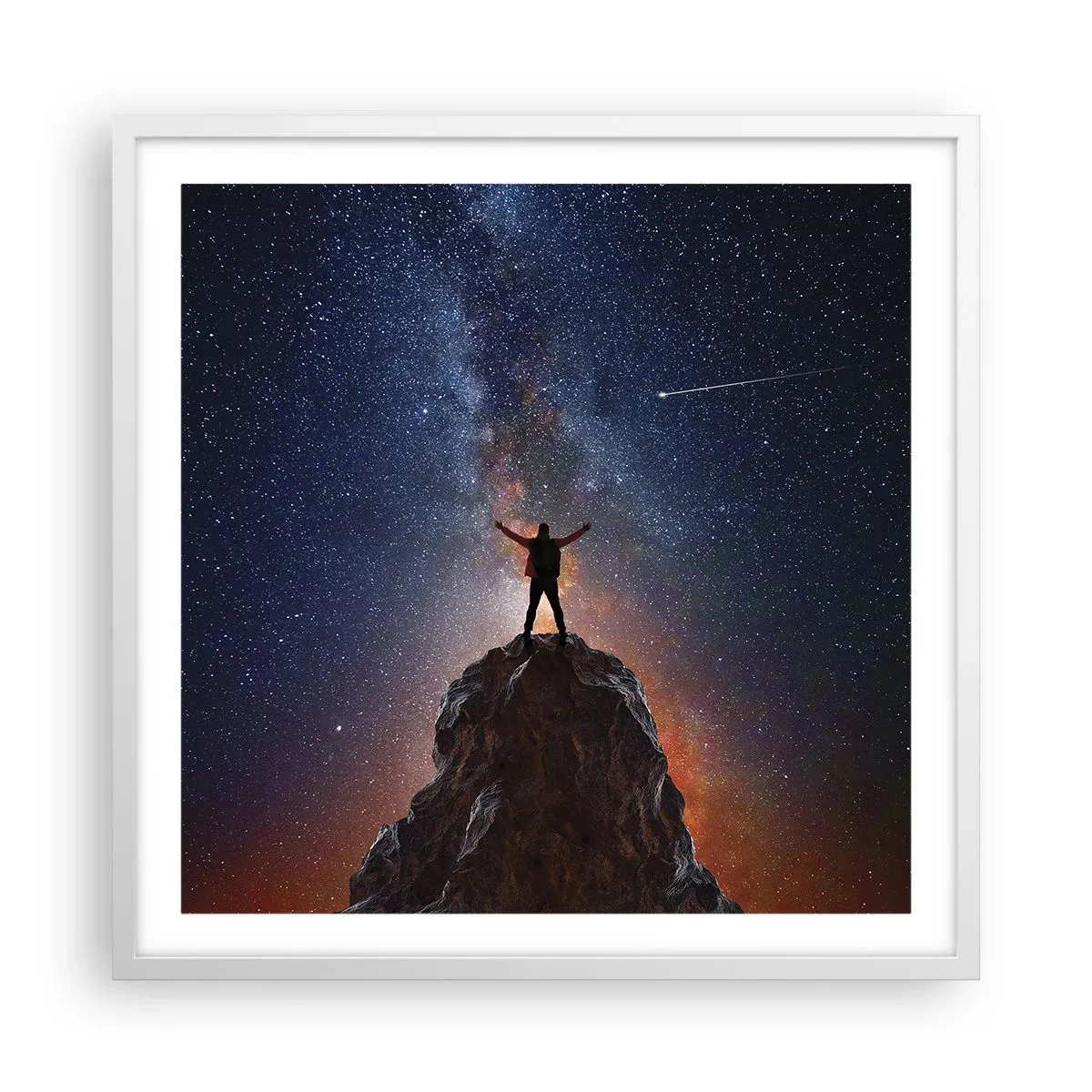 Plakat i hvid ramme - Magten er hos mig! - 60x60 cm