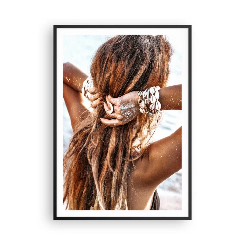 Plakat i sort ramme - Søster af vand og solskin - 70x100 cm