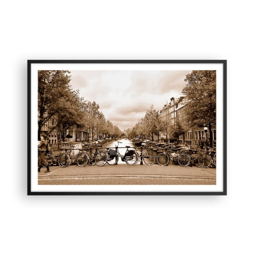 Plakat i sort ramme - Hollandsk atmosfære - 91x61 cm