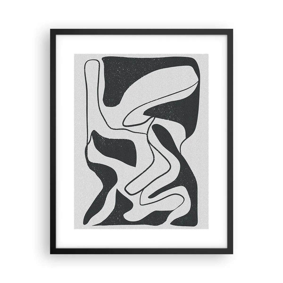 Plakat i sort ramme - Abstrakt leg i en labyrint - 40x50 cm
