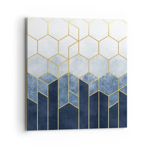 Lærredstryk - Billede på lærred - Komposition i synkoperet rytme - 70x70 cm