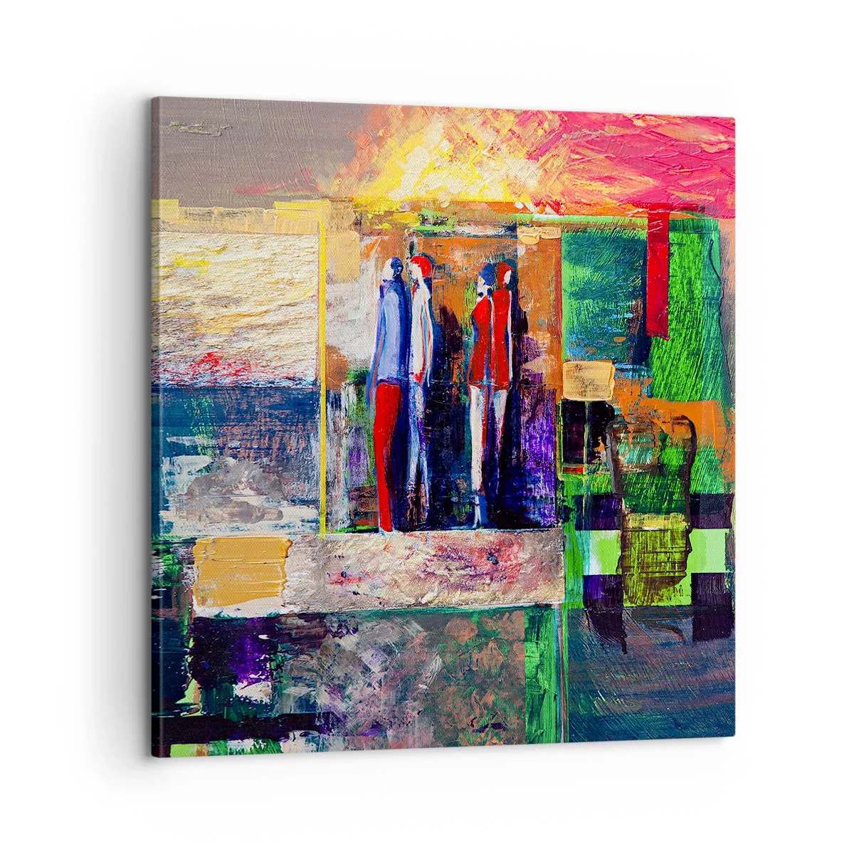 Lærredstryk - Billede på lærred - Forhold og følelser - 60x60 cm