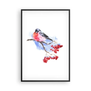Plakat i sort ramme - Vinter i farver - 61x91 cm