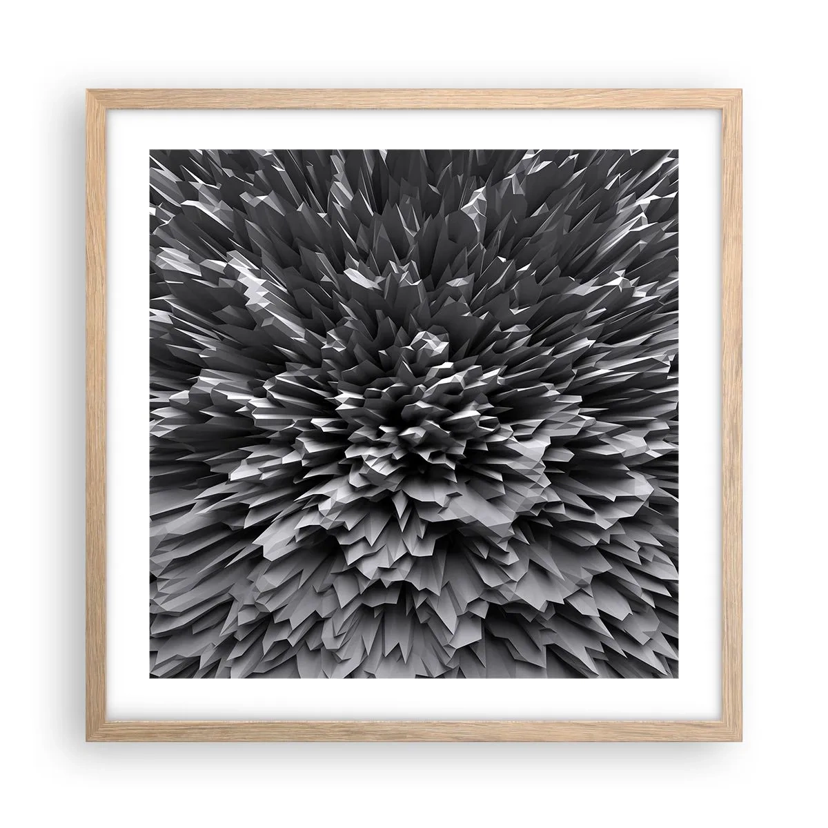 Plakat i ramme af lyst egetræ - Det kan ikke blive skarpere end dette - 50x50 cm