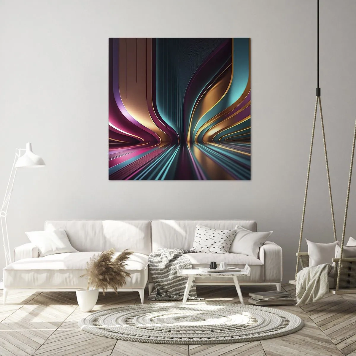 Lærredstryk - Billede på lærred - Lysets arkitektur - 70x70 cm