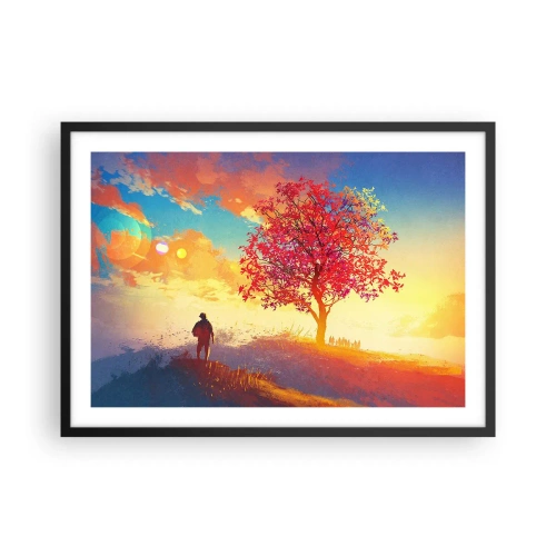 Plakat i sort ramme - Pilgrim på bestemmelsesstedet - 70x50 cm