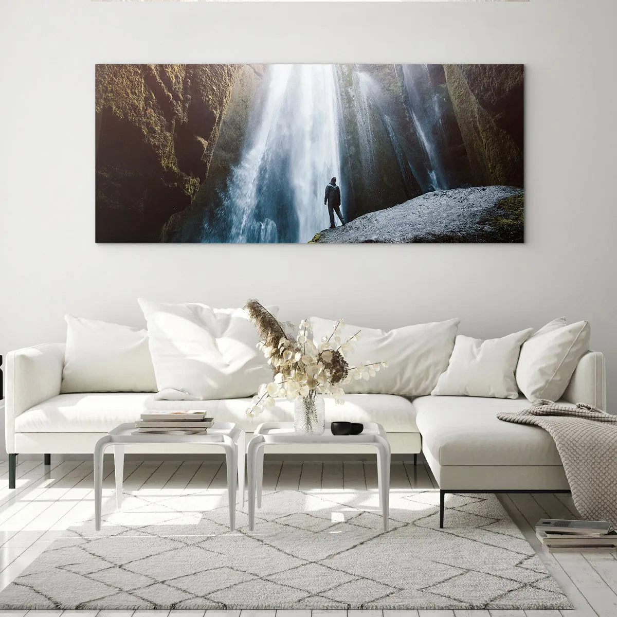 Billede på glas - Genskabelse af proportioner - 120x50 cm