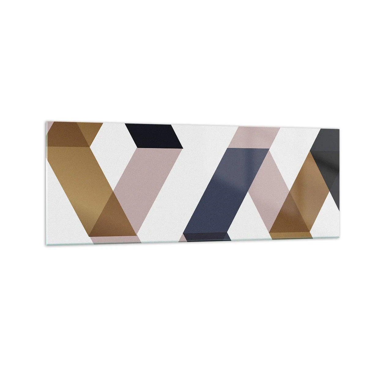 Billede på glas - Planer og vinkler - 140x50 cm