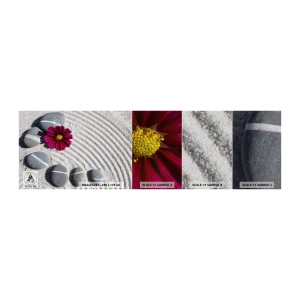 Prøve Fototapet Premium Sand - Energi og ro i den magiske naturcirkel - Blomster, Sand, Sten - 100x30 cm