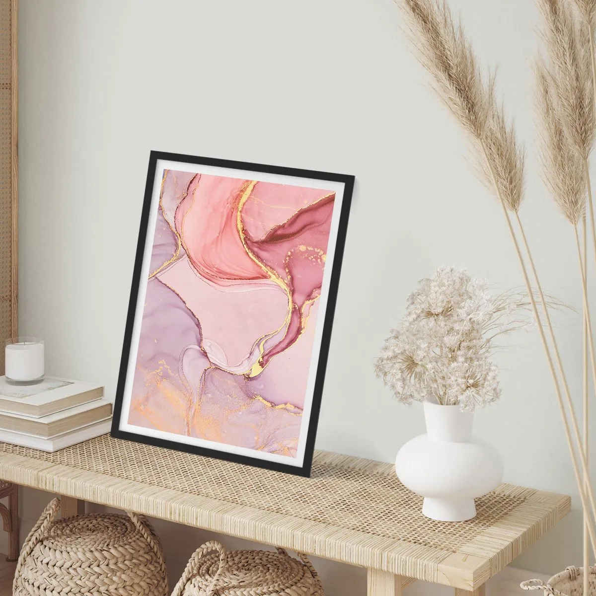 Plakat i sort ramme - Et kærtegn af farver - 30x40 cm