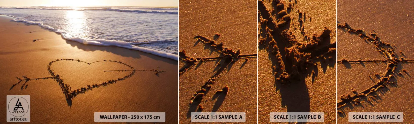 Fototapet Prøve Standard Eco - Ferie tilståelse - Landskab, Strand, Hav - 100x30 cm