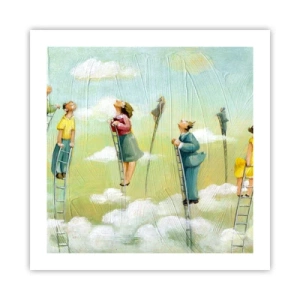 Plakat - Bag din drøm - 50x50 cm