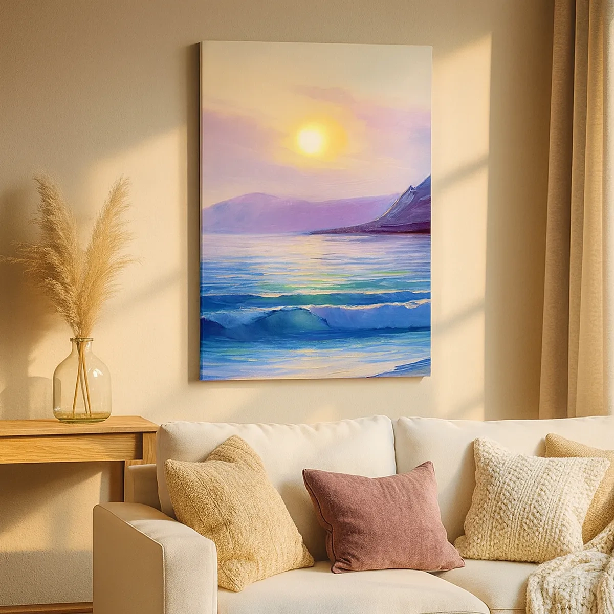 Lærredstryk - Billede på lærred - Vand- og luftkrystal - 50x70 cm