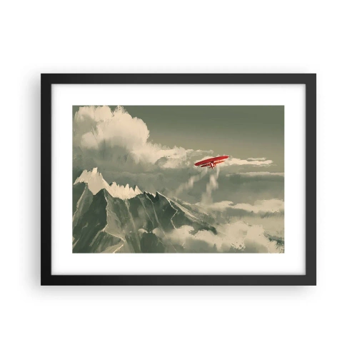 Plakat i sort ramme - Frygtløs pioner - 40x30 cm