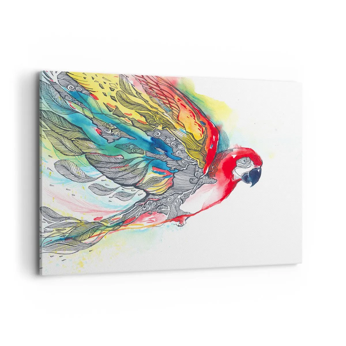 Lærredstryk - Billede på lærred - Lev farverigt - 100x70 cm