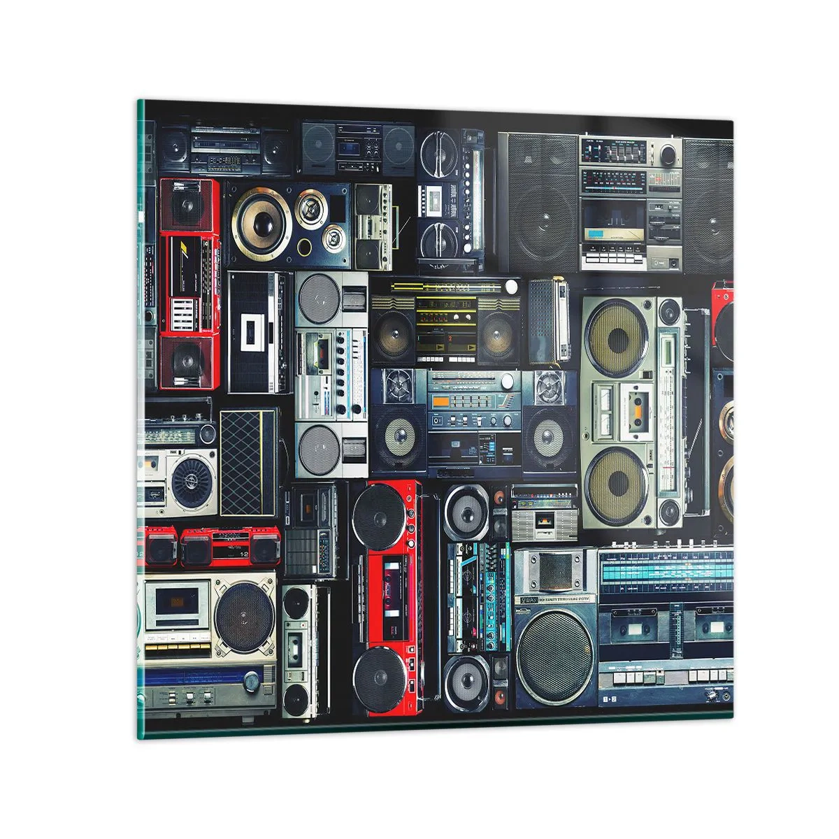 Billede på glas - Nostalgi for 1980'erne. - 50x50 cm