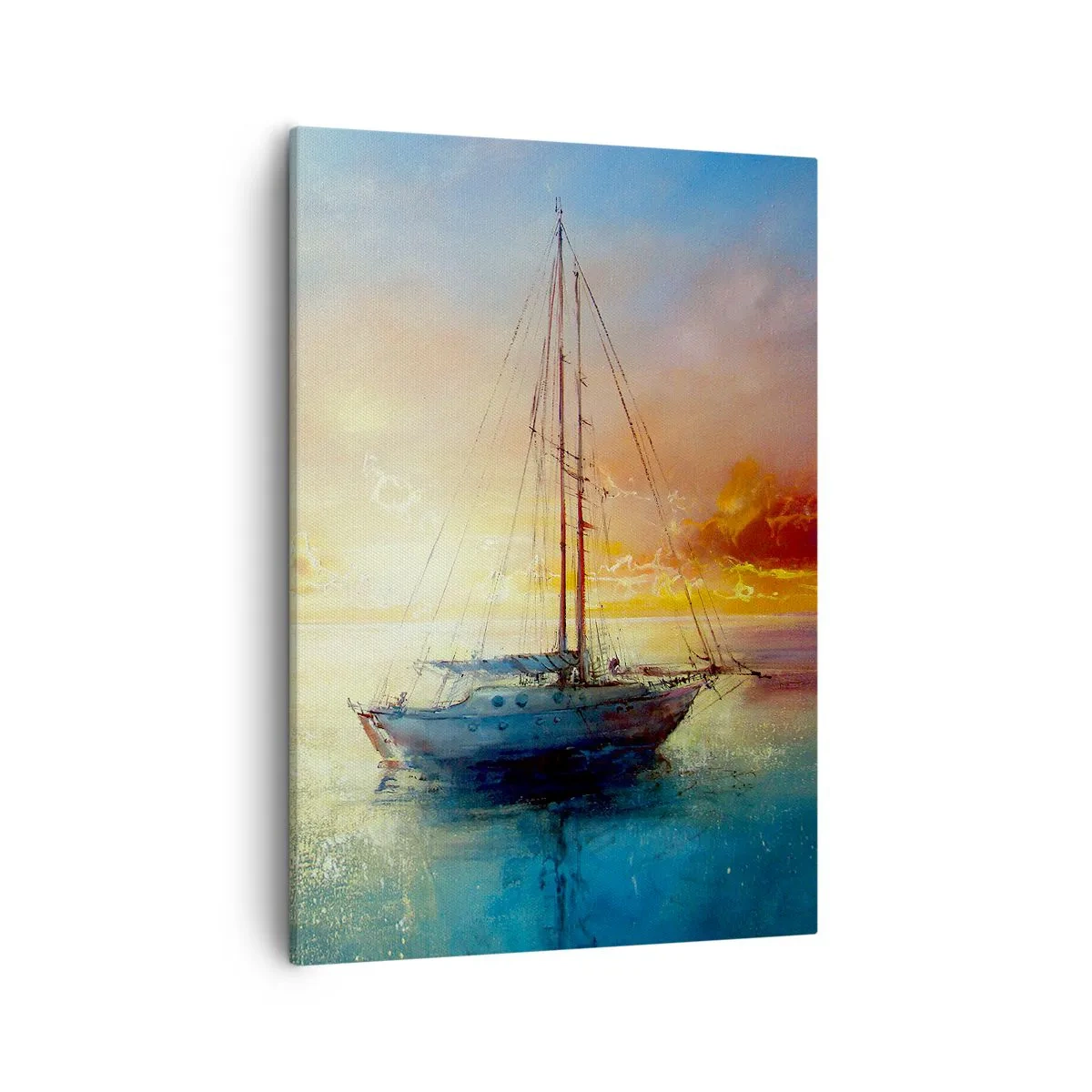 Lærredstryk - Billede på lærred - I en gylden bugt - 50x70 cm