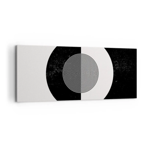 Lærredstryk - Billede på lærred - Harmoni i sort og hvidt - 100x40 cm