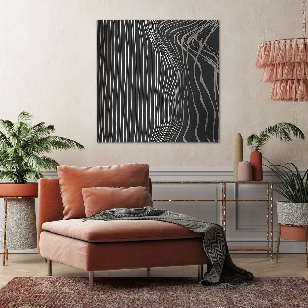 Lærredstryk - Billede på lærred - Rytme og accent - 60x60 cm