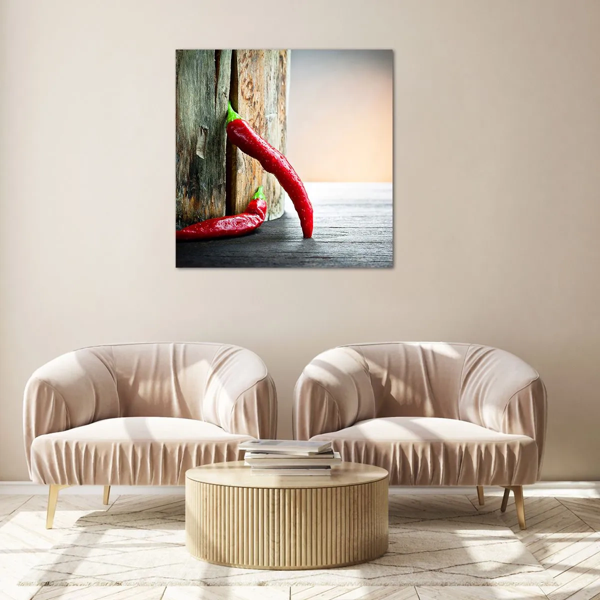 Billede på glas - Red hot chili peppers - 50x50 cm