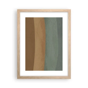 Plakat i ramme af lyst egetræ - Vandret sammensætning - 30x40 cm