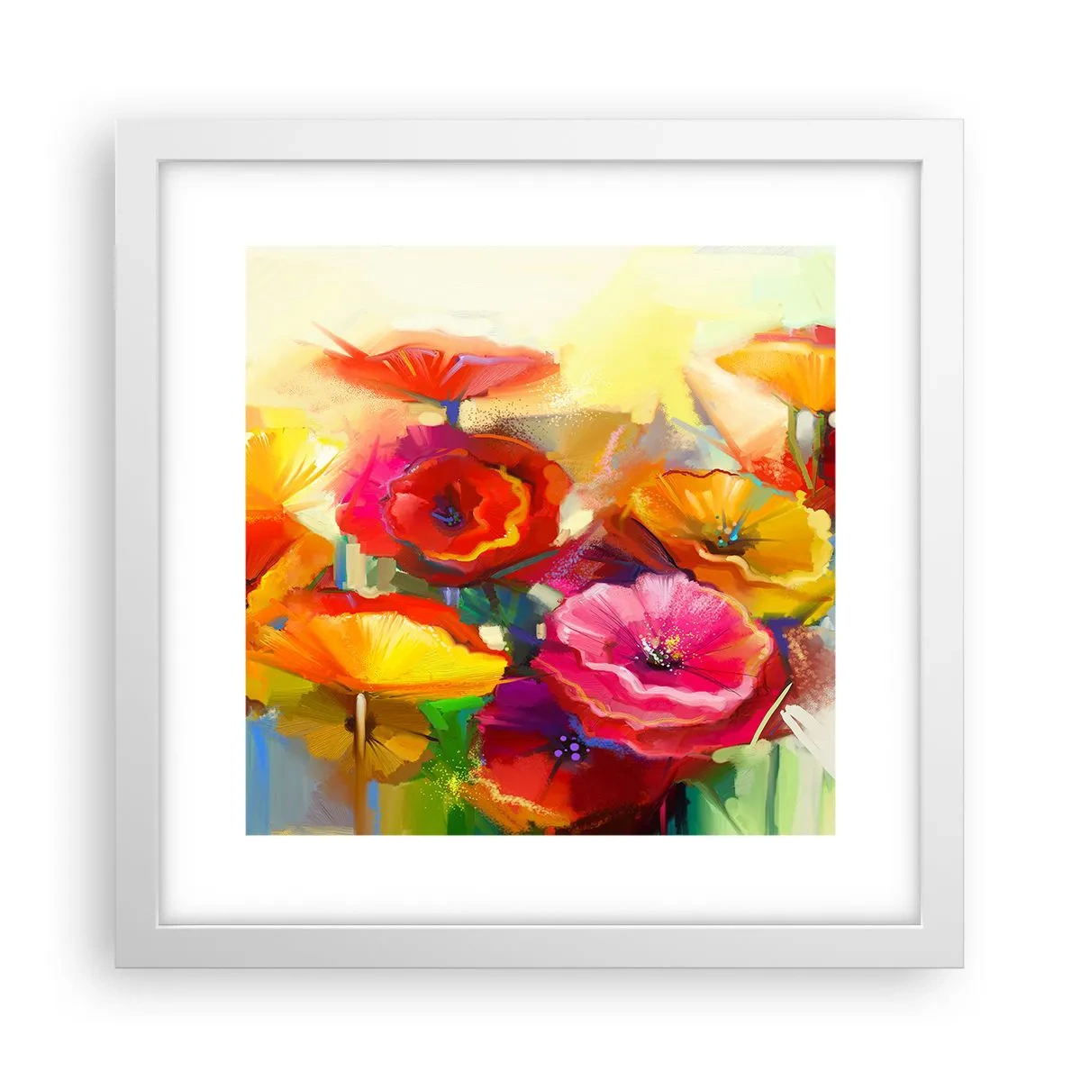 Plakat i hvid ramme - Ikke kun rødt - 30x30 cm