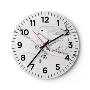 Vægur, Uret - Vintermorgen - 30x30 cm