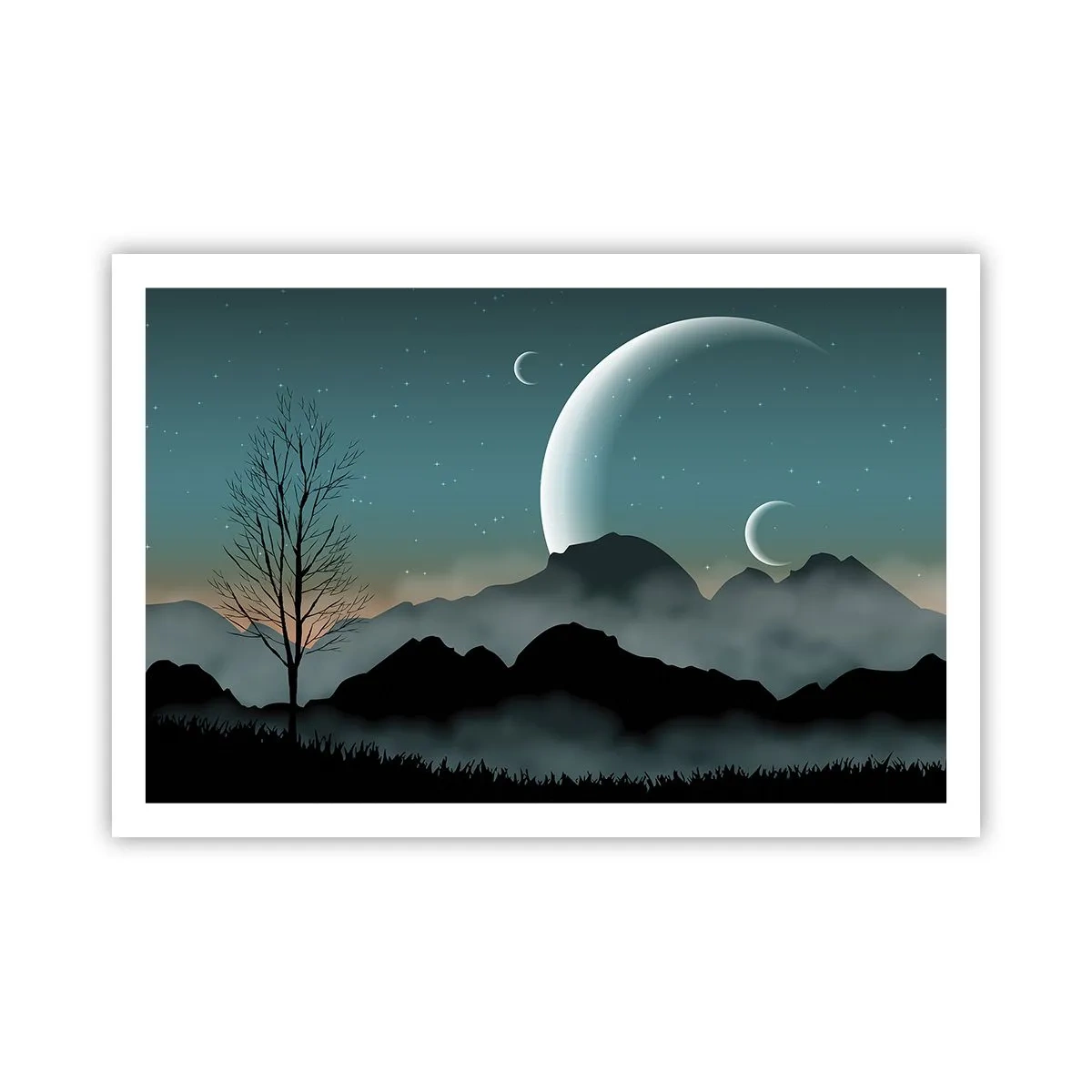 Plakat - Karneval i den stjerneklare nat - 91x61 cm