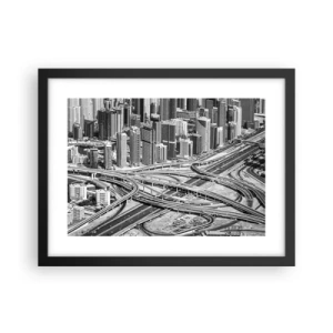 Plakat i sort ramme - Dubai - den umulige by - 40x30 cm