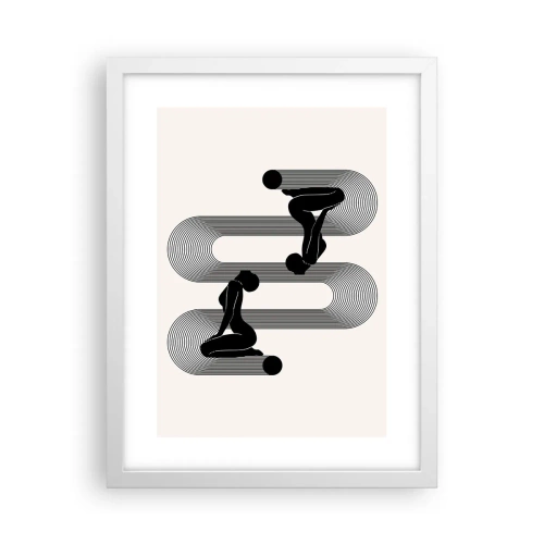 Plakat i hvid ramme - Sensuel symmetri - 30x40 cm