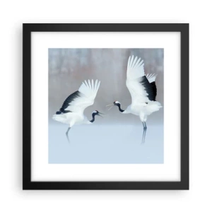 Plakat i sort ramme - Danser i tågen - 30x30 cm