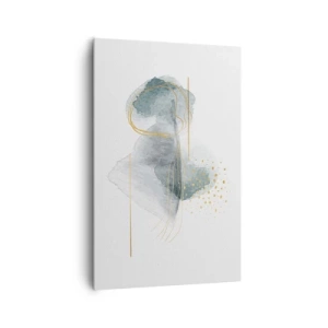 Lærredstryk - Billede på lærred - Om forholdet mellem grå og guld - 80x120 cm