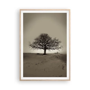 Plakat i ramme af lyst egetræ - Herfra og til evigheden - 70x100 cm