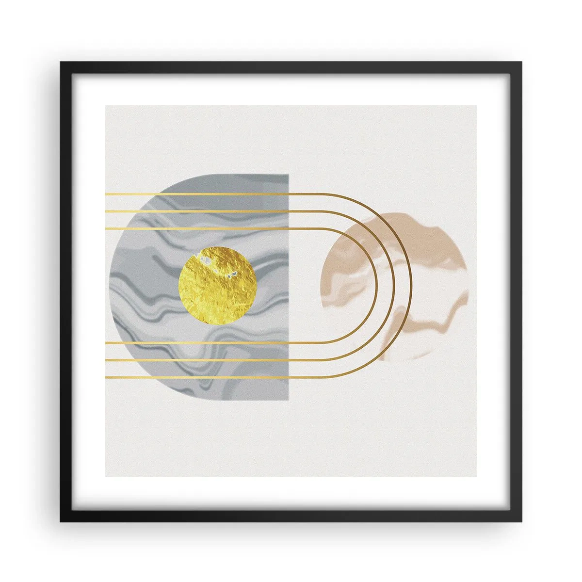 Plakat i sort ramme - Lysstyrke og udstråling - 50x50 cm