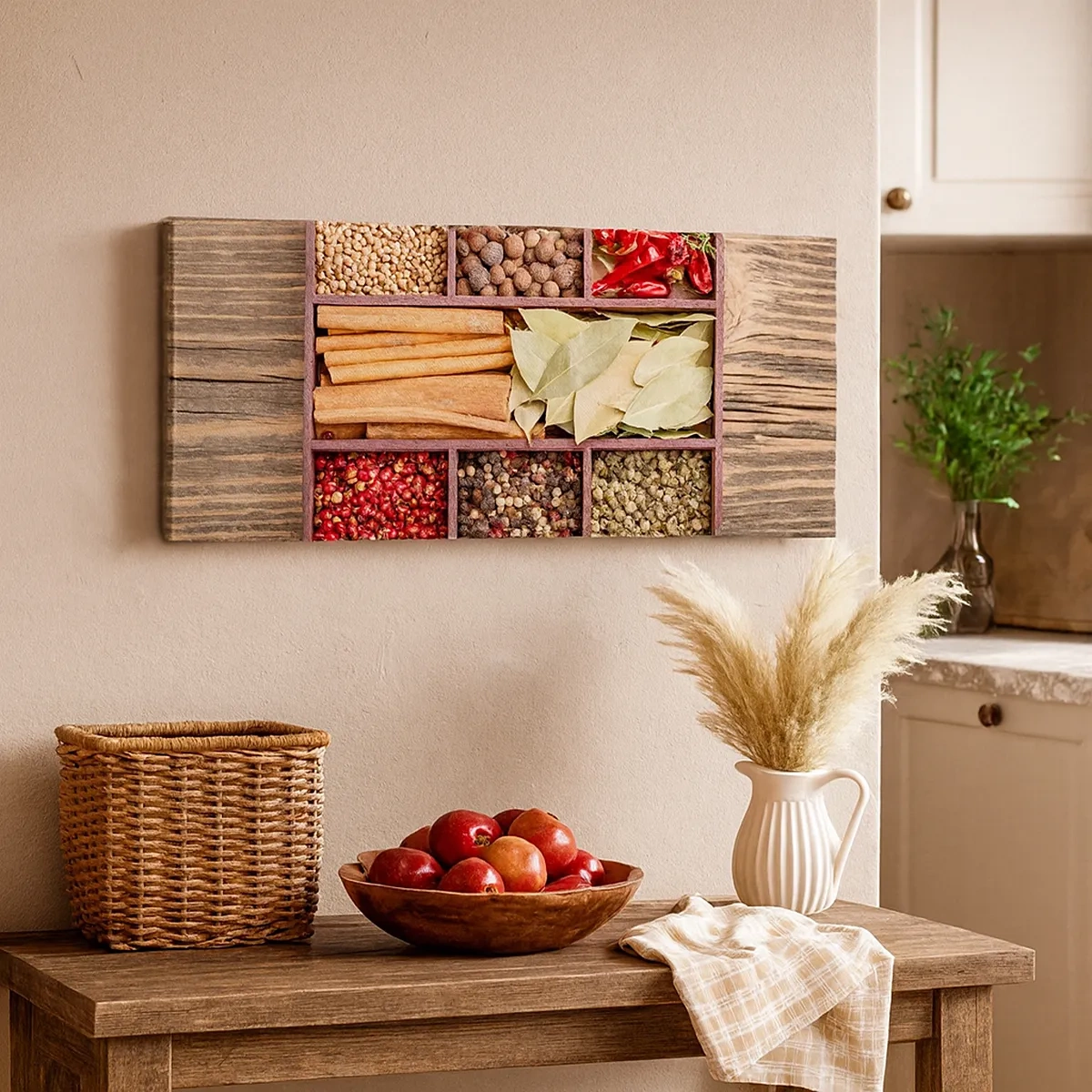 Lærredstryk - Billede på lærred - Orden af former, duftbuket af aromaer - 30x30 cm