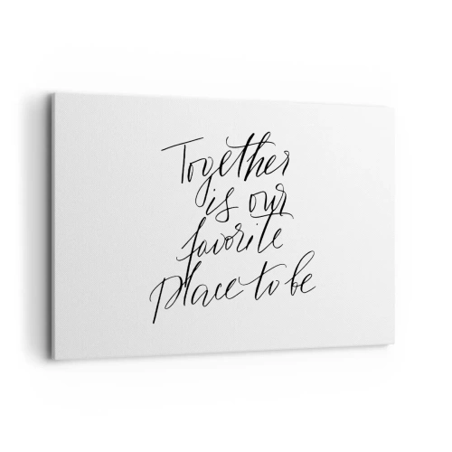 Lærredstryk - Billede på lærred - Føler du det også? - 120x80 cm