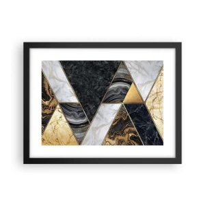 Plakat i sort ramme - Sten for sten - 40x30 cm