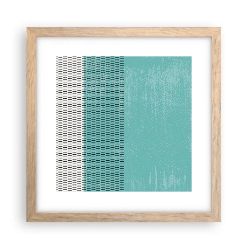 Plakat i ramme af lyst egetræ - Balanceret sammensætning - 30x30 cm