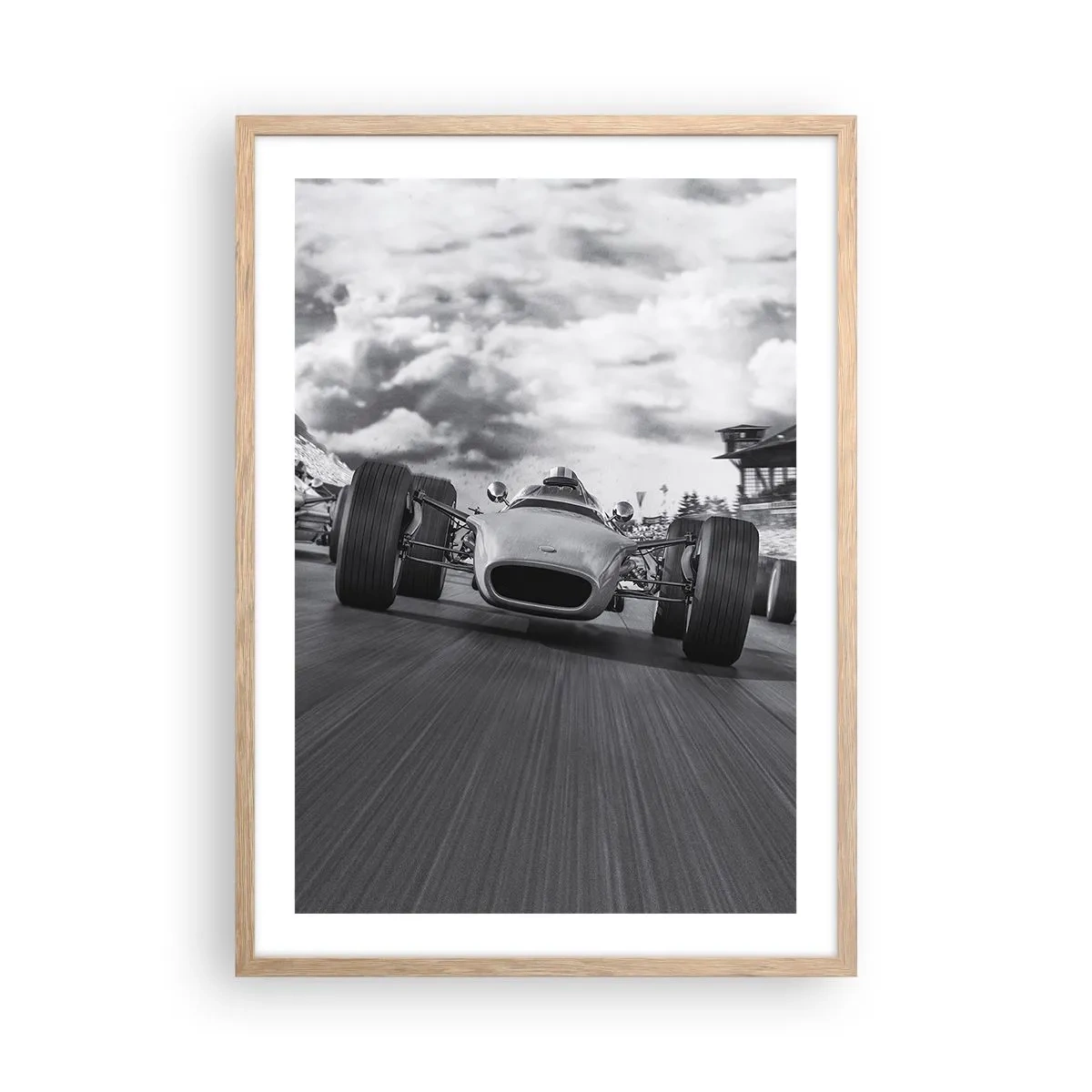 Plakat i ramme af lyst egetræ - Der er kraft! - 50x70 cm