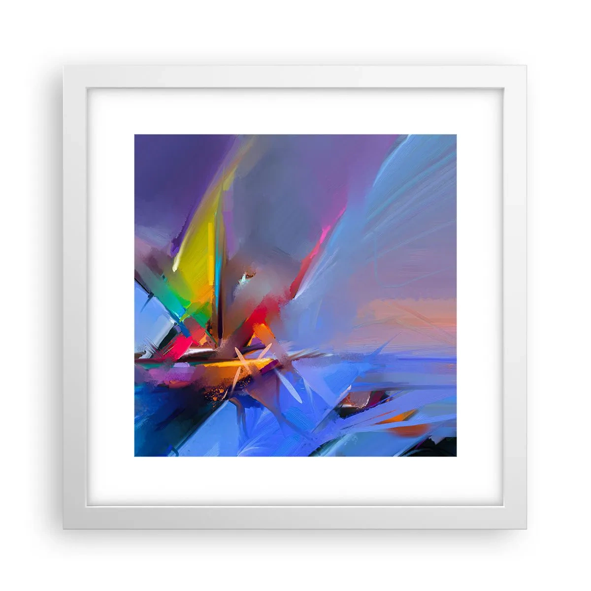 Plakat i hvid ramme - Propeller som en fugl - 30x30 cm