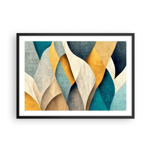Plakat i sort ramme - Rytme og bølger - 70x50 cm