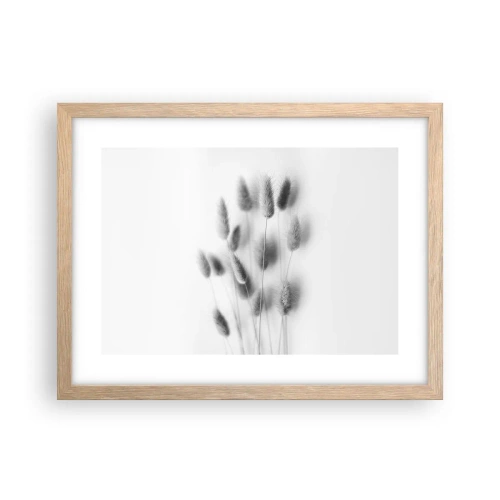 Plakat i ramme af lyst egetræ - Dens bløde græs - 40x30 cm