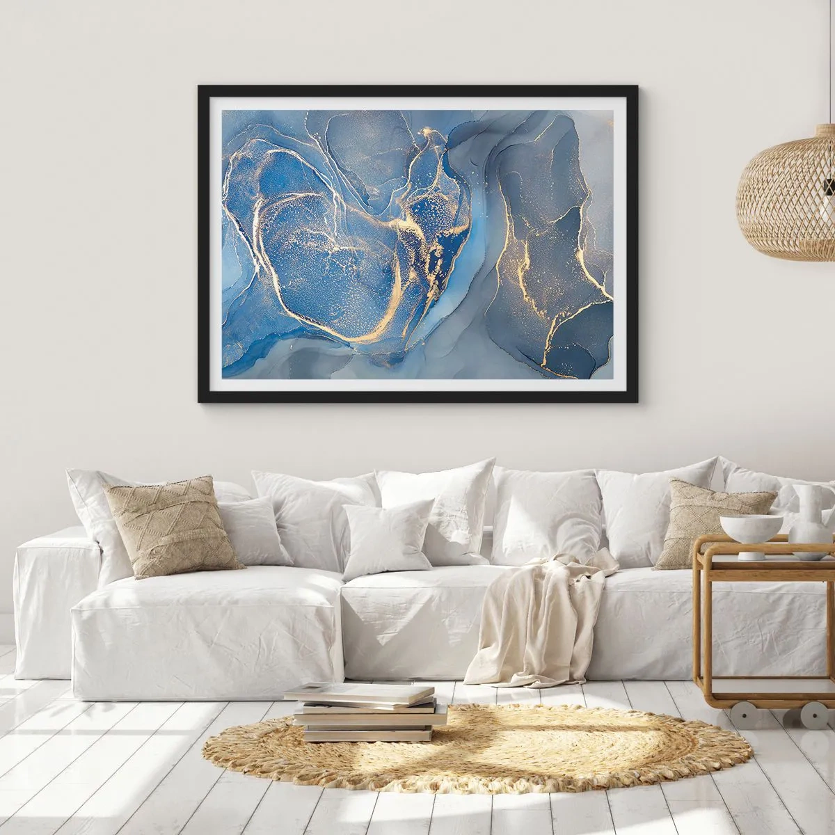 Plakat i sort ramme - Guldstøv - 40x30 cm