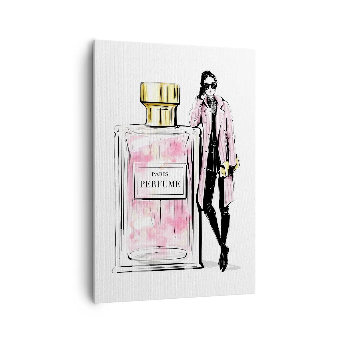 Lærredstryk - Billede på lærred - Parisisk sensualitet - 70x100 cm