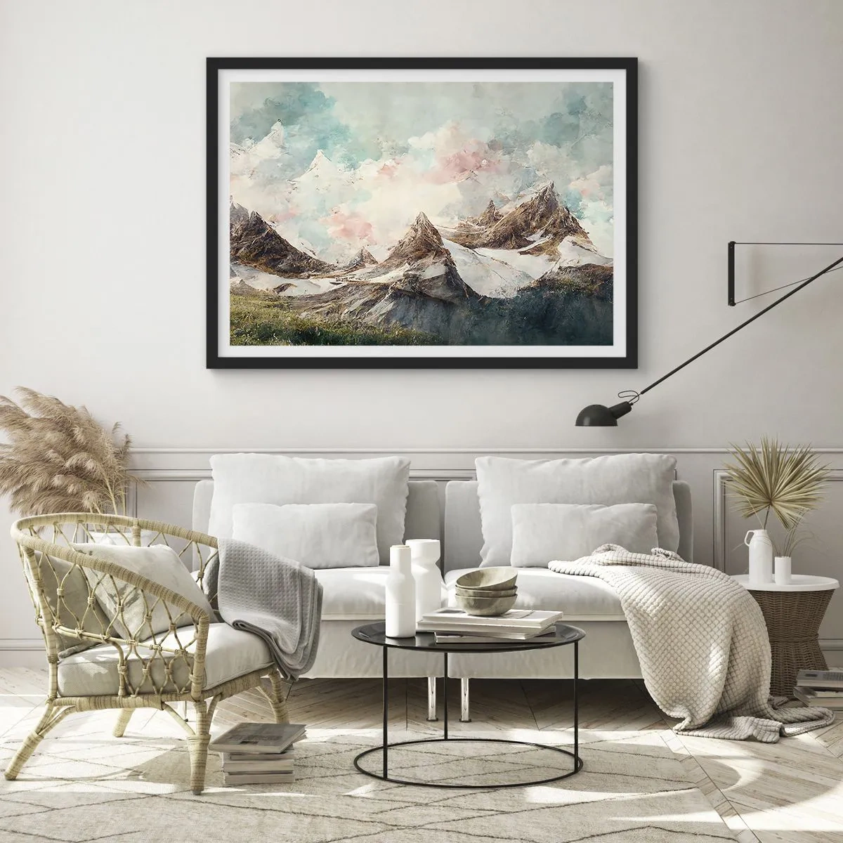 Plakat i sort ramme - Stenede knive - 70x50 cm